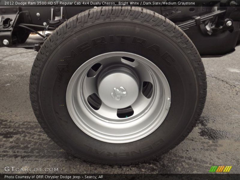 Bright White / Dark Slate/Medium Graystone 2012 Dodge Ram 3500 HD ST Regular Cab 4x4 Dually Chassis