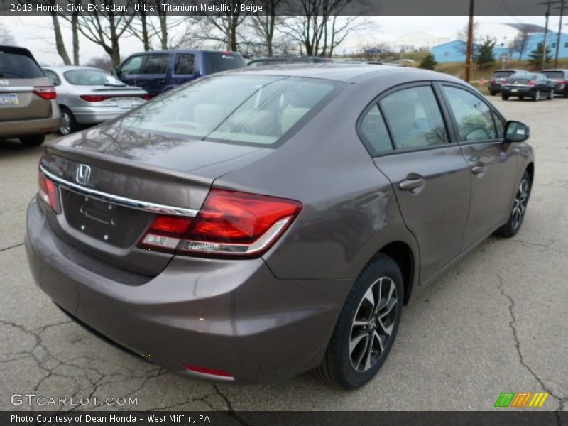 Urban Titanium Metallic / Beige 2013 Honda Civic EX Sedan