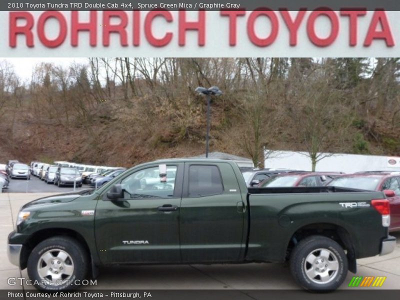Spruce Green Mica / Graphite Gray 2010 Toyota Tundra TRD Double Cab 4x4