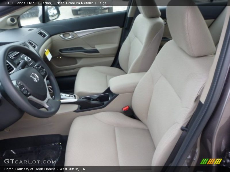  2013 Civic EX Sedan Beige Interior