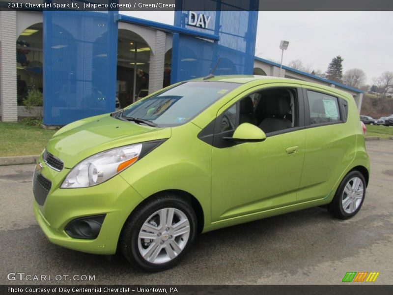 Jalapeno (Green) / Green/Green 2013 Chevrolet Spark LS