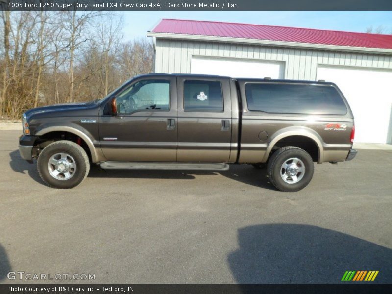 Dark Stone Metallic / Tan 2005 Ford F250 Super Duty Lariat FX4 Crew Cab 4x4