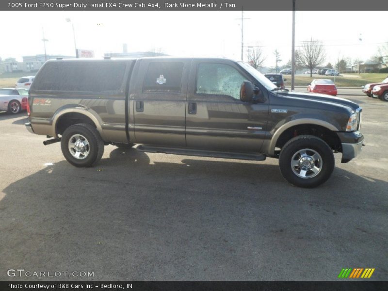 Dark Stone Metallic / Tan 2005 Ford F250 Super Duty Lariat FX4 Crew Cab 4x4