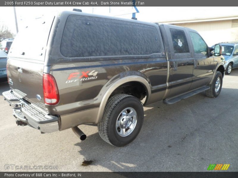 Dark Stone Metallic / Tan 2005 Ford F250 Super Duty Lariat FX4 Crew Cab 4x4