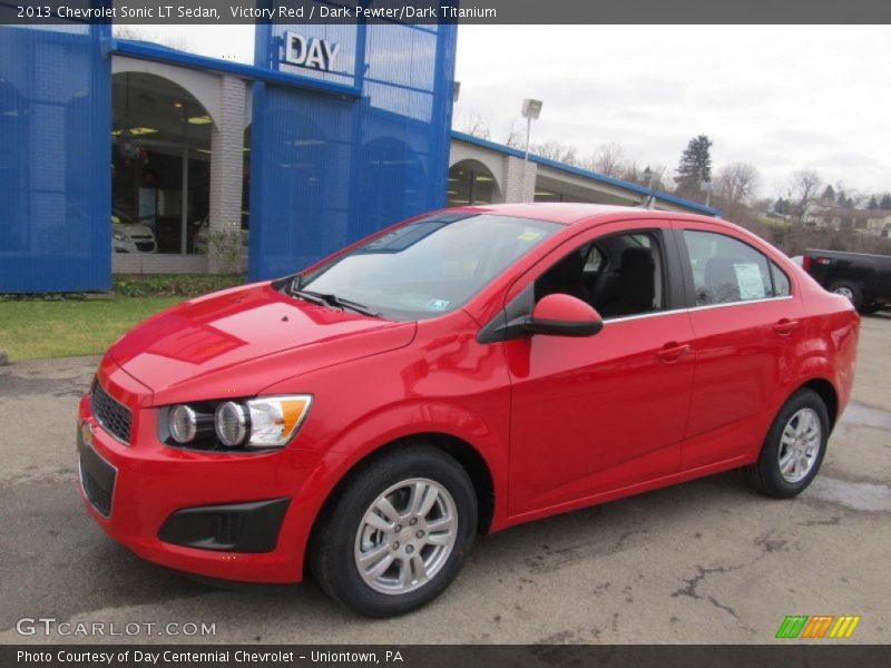 Victory Red / Dark Pewter/Dark Titanium 2013 Chevrolet Sonic LT Sedan
