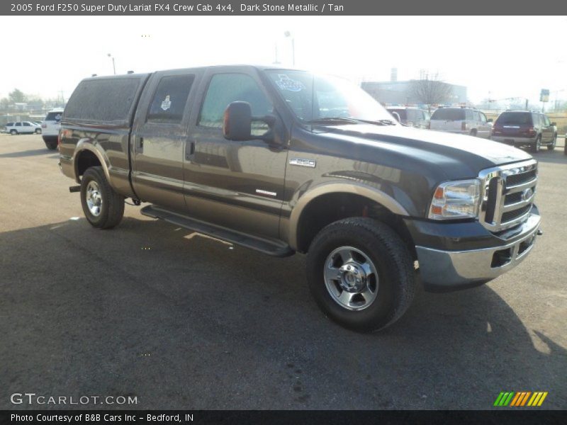 Dark Stone Metallic / Tan 2005 Ford F250 Super Duty Lariat FX4 Crew Cab 4x4