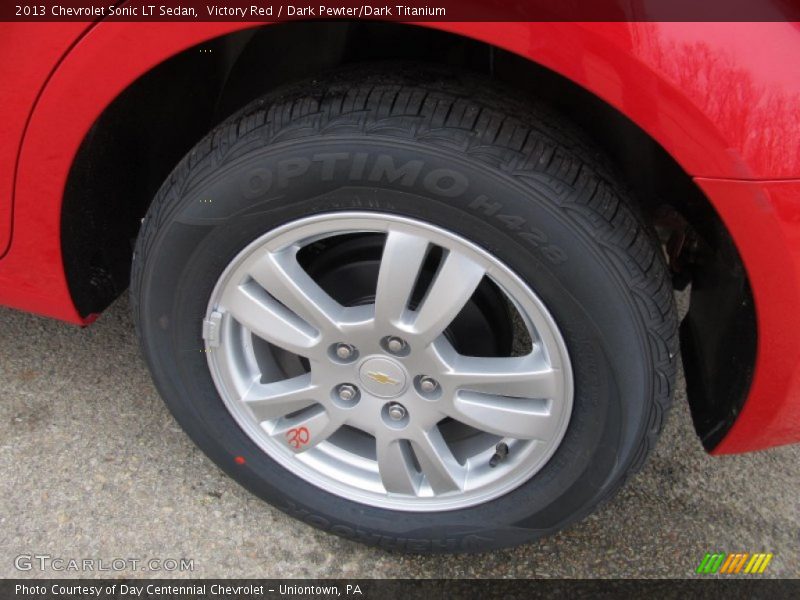 Victory Red / Dark Pewter/Dark Titanium 2013 Chevrolet Sonic LT Sedan