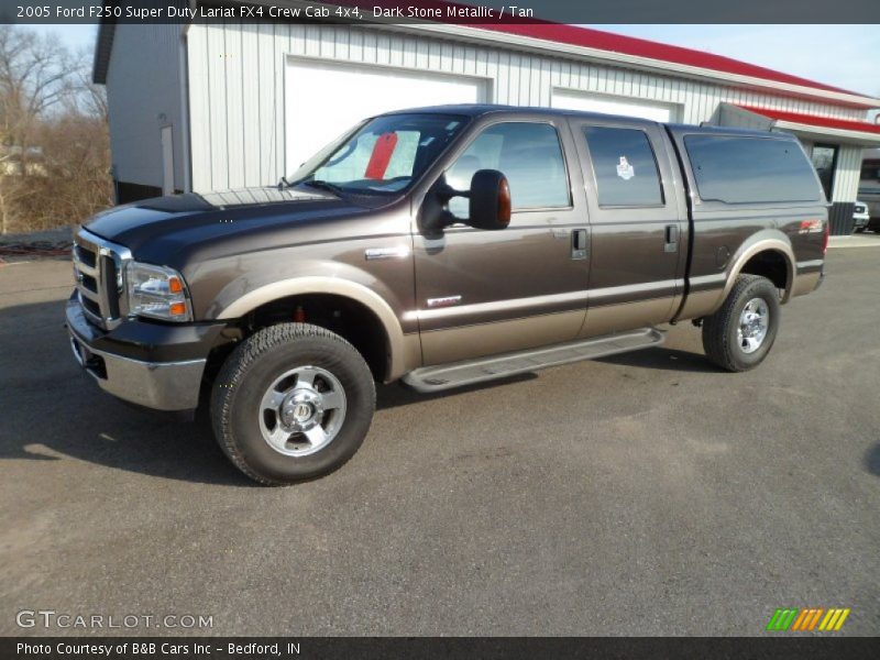 Dark Stone Metallic / Tan 2005 Ford F250 Super Duty Lariat FX4 Crew Cab 4x4
