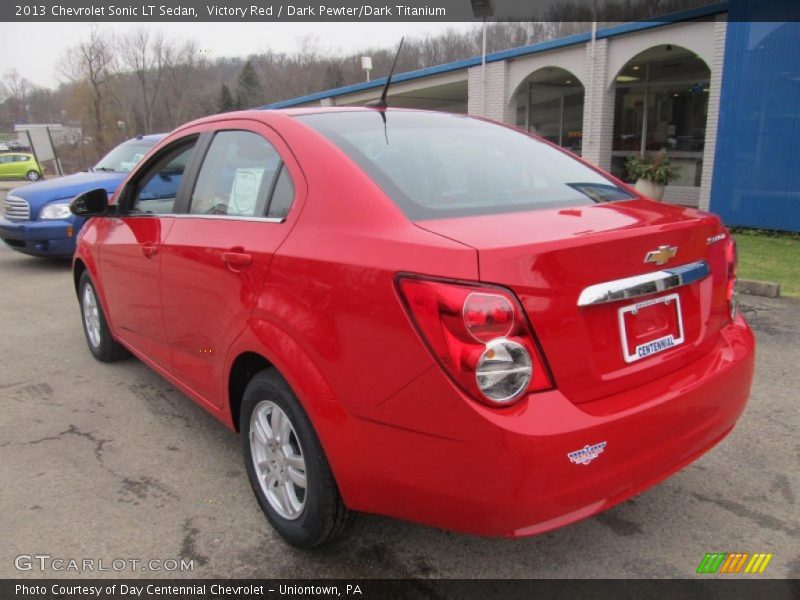 Victory Red / Dark Pewter/Dark Titanium 2013 Chevrolet Sonic LT Sedan