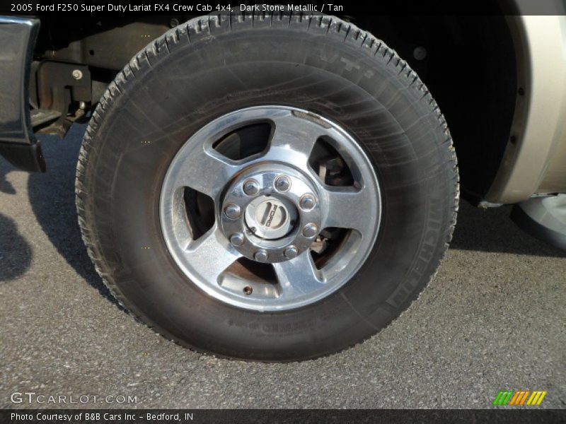 Dark Stone Metallic / Tan 2005 Ford F250 Super Duty Lariat FX4 Crew Cab 4x4