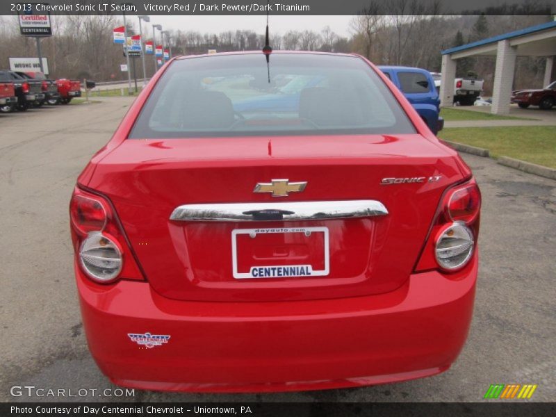 Victory Red / Dark Pewter/Dark Titanium 2013 Chevrolet Sonic LT Sedan