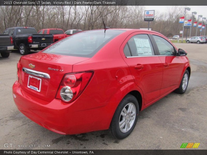 Victory Red / Dark Pewter/Dark Titanium 2013 Chevrolet Sonic LT Sedan