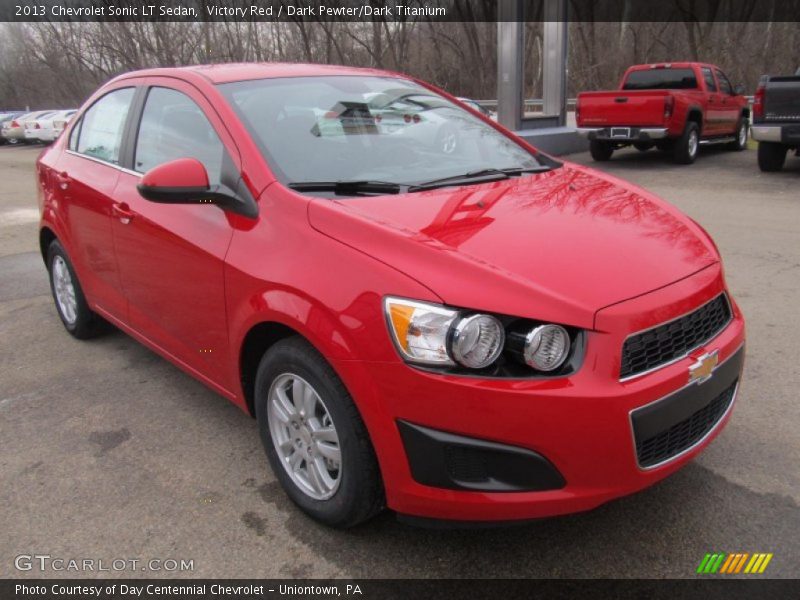 Victory Red / Dark Pewter/Dark Titanium 2013 Chevrolet Sonic LT Sedan