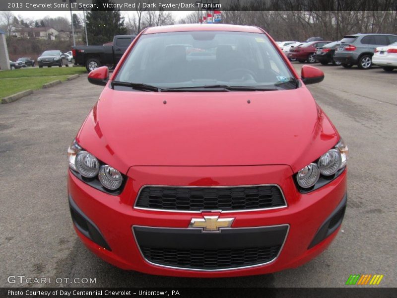 Victory Red / Dark Pewter/Dark Titanium 2013 Chevrolet Sonic LT Sedan