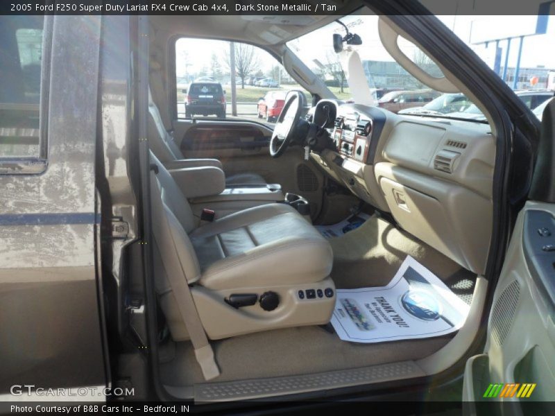 Dark Stone Metallic / Tan 2005 Ford F250 Super Duty Lariat FX4 Crew Cab 4x4
