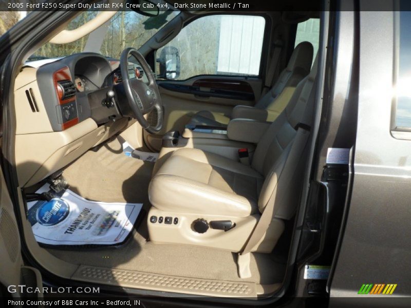 Dark Stone Metallic / Tan 2005 Ford F250 Super Duty Lariat FX4 Crew Cab 4x4