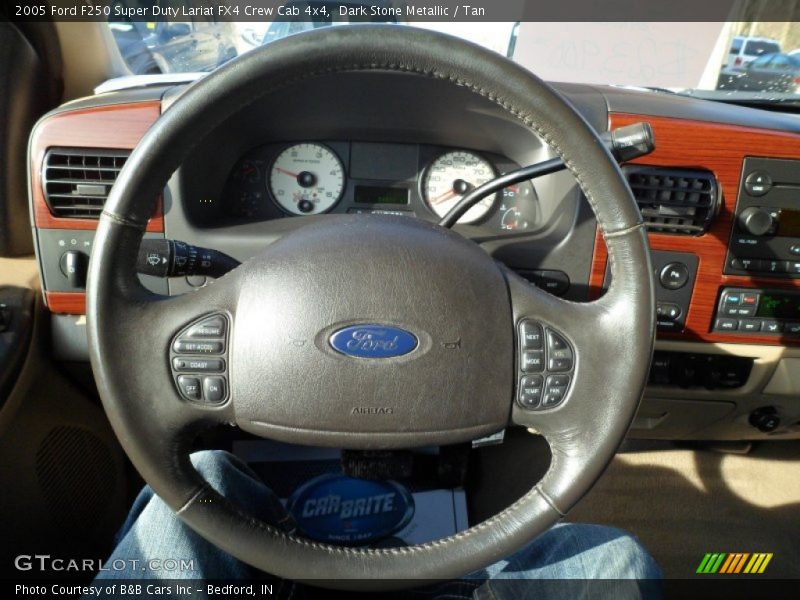Dark Stone Metallic / Tan 2005 Ford F250 Super Duty Lariat FX4 Crew Cab 4x4