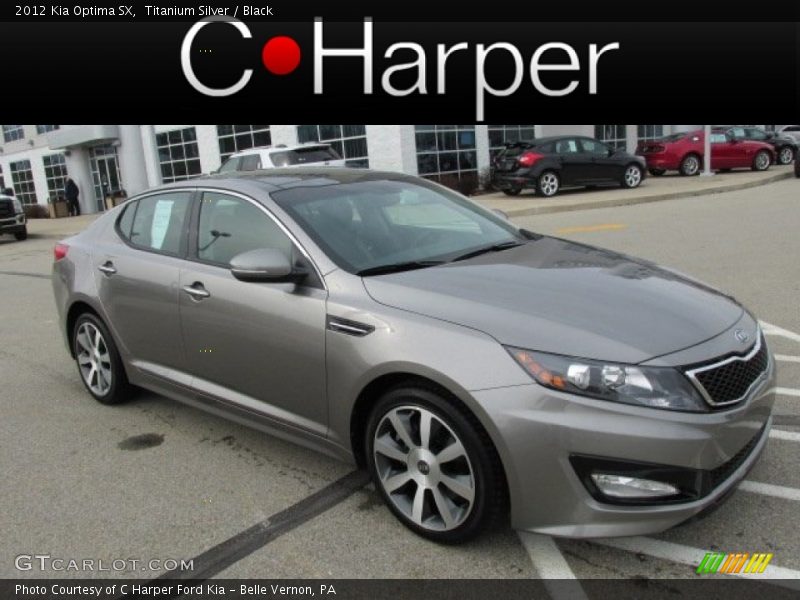 Titanium Silver / Black 2012 Kia Optima SX