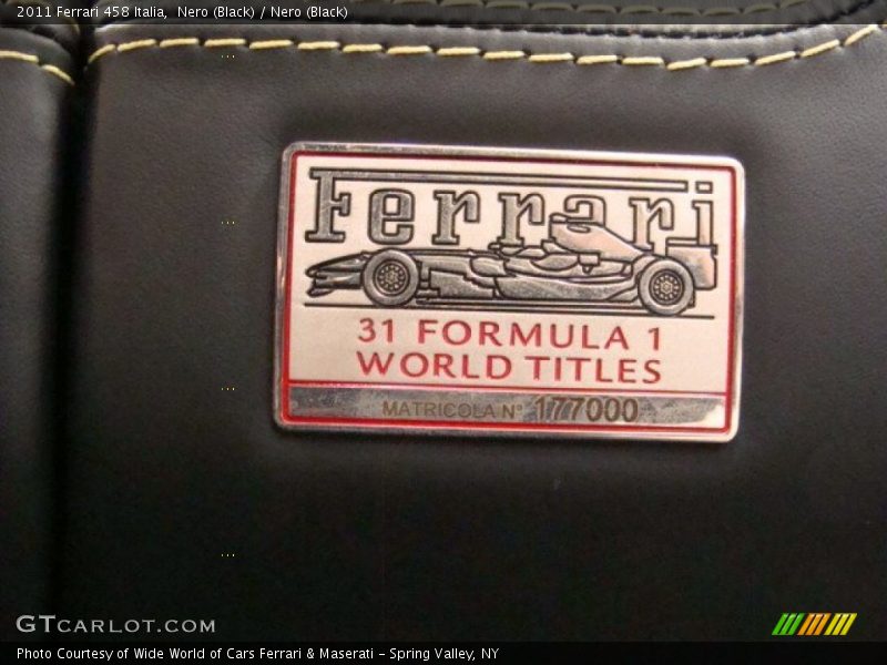 Nero (Black) / Nero (Black) 2011 Ferrari 458 Italia