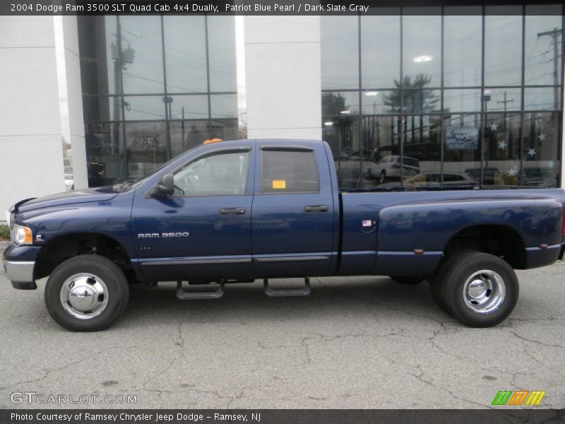 Patriot Blue Pearl / Dark Slate Gray 2004 Dodge Ram 3500 SLT Quad Cab 4x4 Dually
