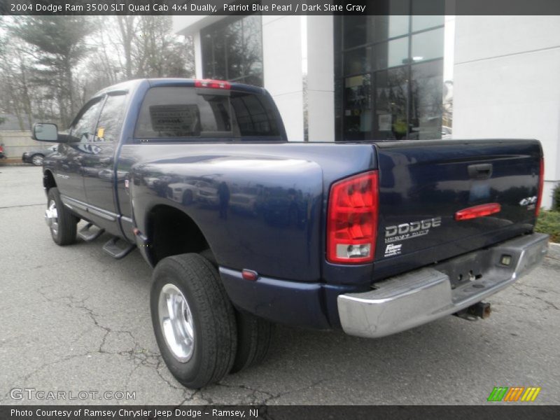 Patriot Blue Pearl / Dark Slate Gray 2004 Dodge Ram 3500 SLT Quad Cab 4x4 Dually