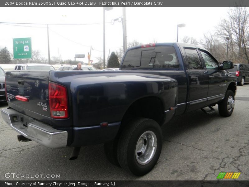 Patriot Blue Pearl / Dark Slate Gray 2004 Dodge Ram 3500 SLT Quad Cab 4x4 Dually