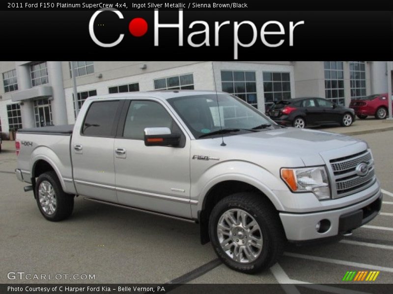 Ingot Silver Metallic / Sienna Brown/Black 2011 Ford F150 Platinum SuperCrew 4x4