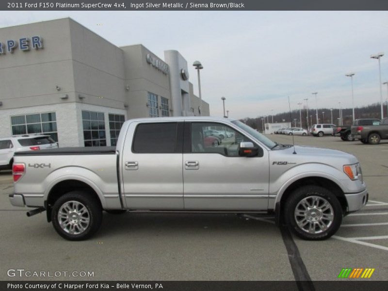 Ingot Silver Metallic / Sienna Brown/Black 2011 Ford F150 Platinum SuperCrew 4x4
