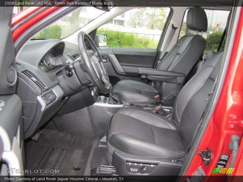 Front Seat of 2008 LR2 HSE