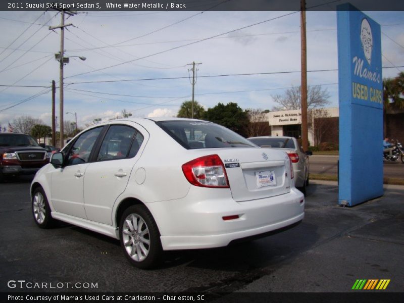 White Water Metallic / Black 2011 Suzuki SX4 Sport Sedan S