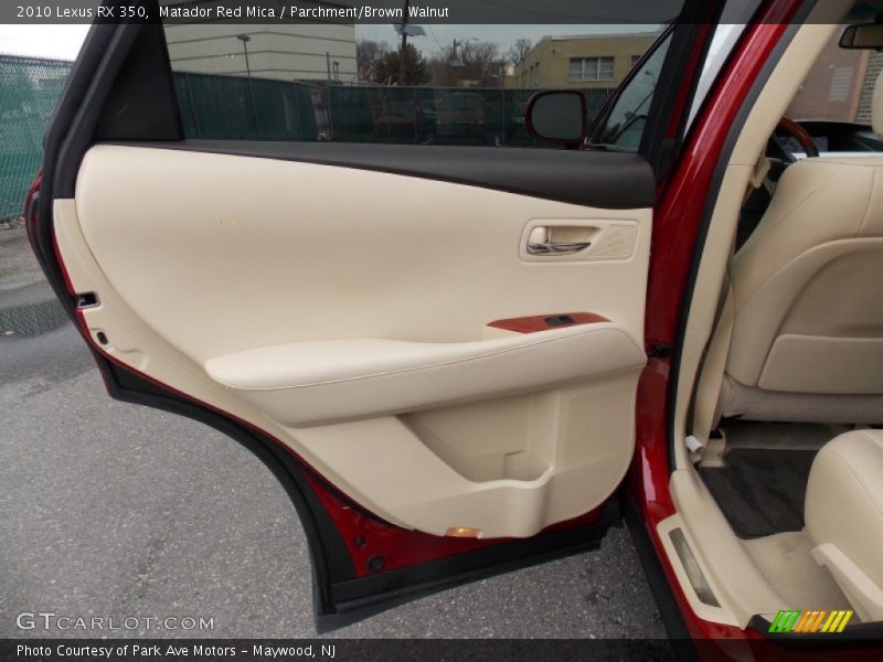 Matador Red Mica / Parchment/Brown Walnut 2010 Lexus RX 350