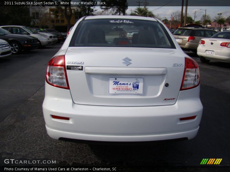 White Water Metallic / Black 2011 Suzuki SX4 Sport Sedan S