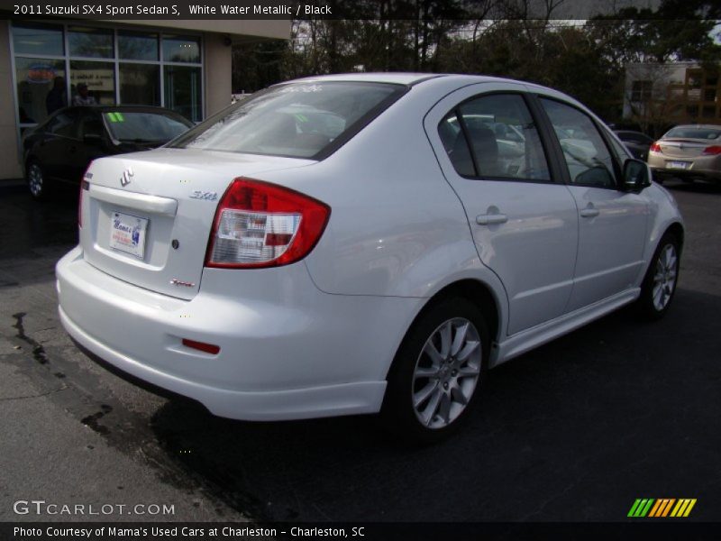 White Water Metallic / Black 2011 Suzuki SX4 Sport Sedan S