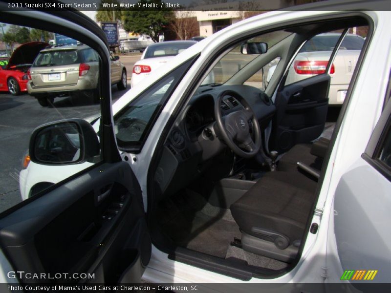 White Water Metallic / Black 2011 Suzuki SX4 Sport Sedan S