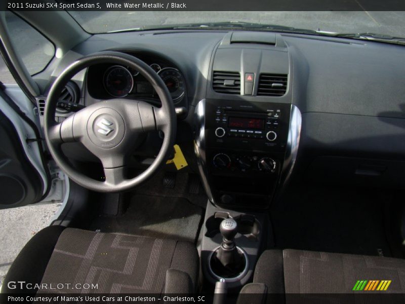 White Water Metallic / Black 2011 Suzuki SX4 Sport Sedan S