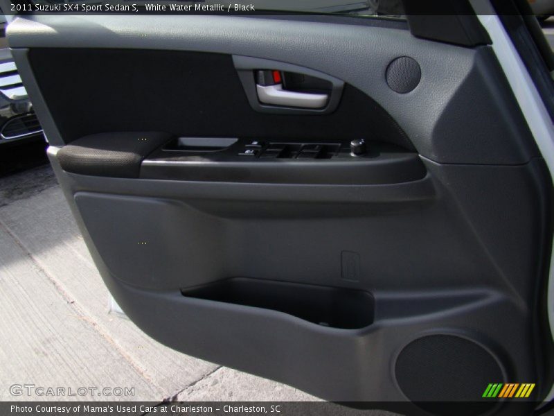 White Water Metallic / Black 2011 Suzuki SX4 Sport Sedan S