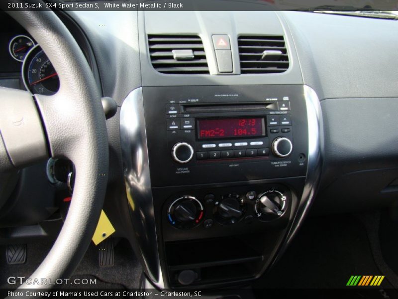 White Water Metallic / Black 2011 Suzuki SX4 Sport Sedan S