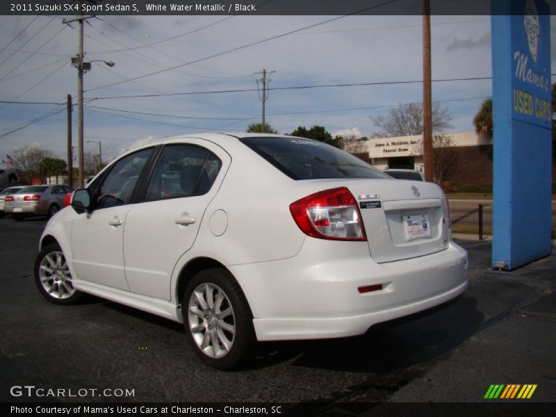 White Water Metallic / Black 2011 Suzuki SX4 Sport Sedan S