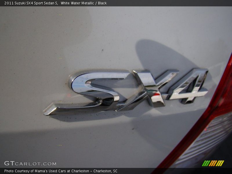 White Water Metallic / Black 2011 Suzuki SX4 Sport Sedan S