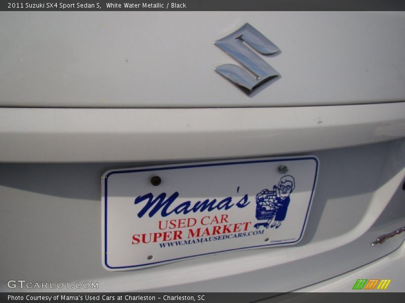 White Water Metallic / Black 2011 Suzuki SX4 Sport Sedan S