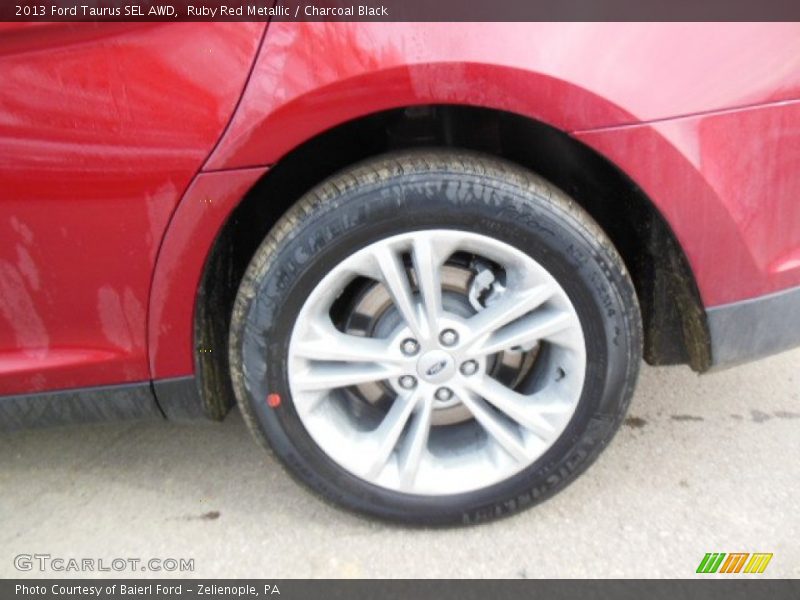 Ruby Red Metallic / Charcoal Black 2013 Ford Taurus SEL AWD