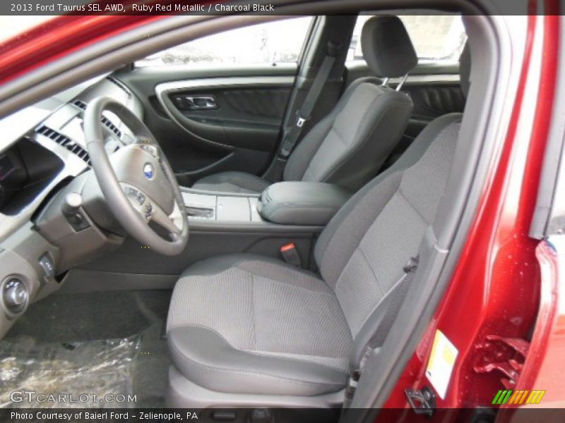 Ruby Red Metallic / Charcoal Black 2013 Ford Taurus SEL AWD