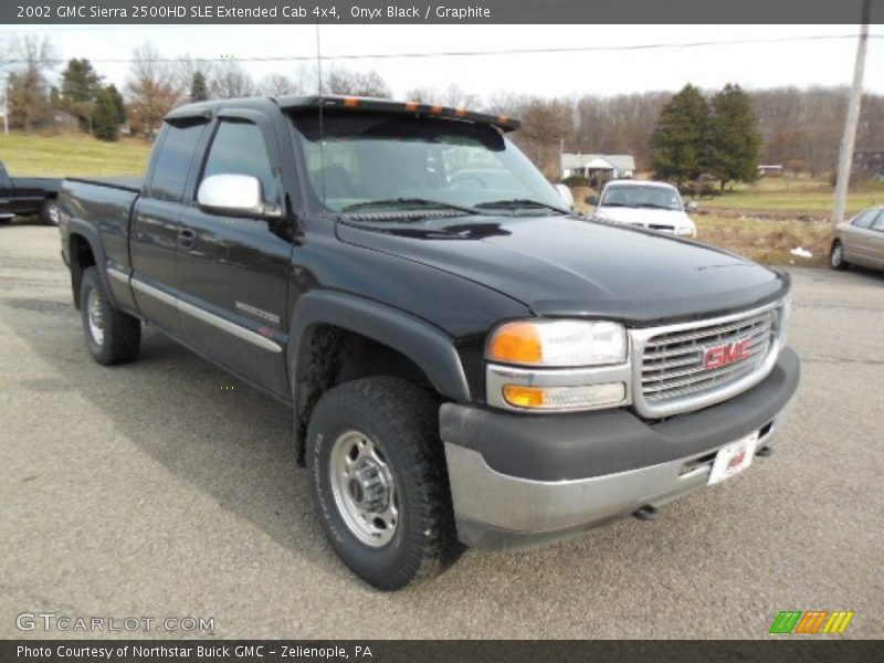 Onyx Black / Graphite 2002 GMC Sierra 2500HD SLE Extended Cab 4x4