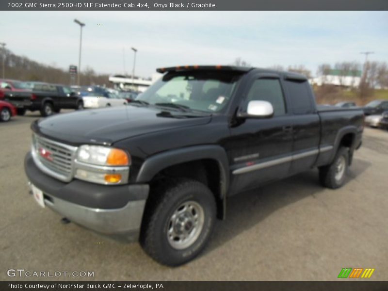 Onyx Black / Graphite 2002 GMC Sierra 2500HD SLE Extended Cab 4x4