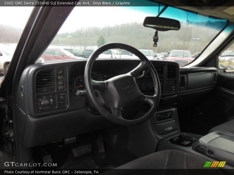Onyx Black / Graphite 2002 GMC Sierra 2500HD SLE Extended Cab 4x4