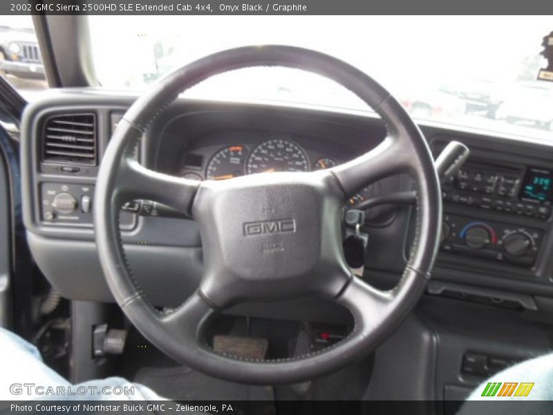 Onyx Black / Graphite 2002 GMC Sierra 2500HD SLE Extended Cab 4x4
