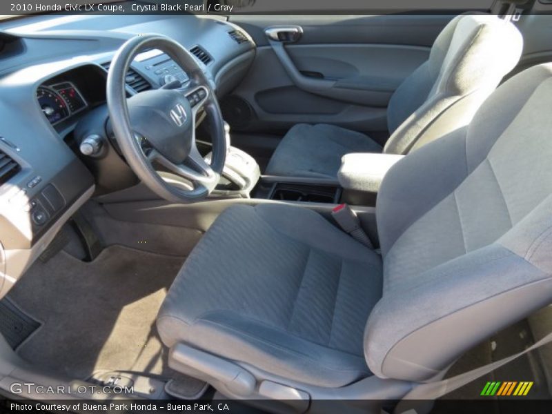Gray Interior - 2010 Civic LX Coupe 