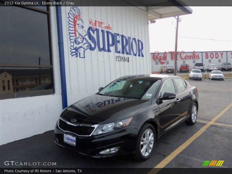 Ebony Black / Gray 2012 Kia Optima LX