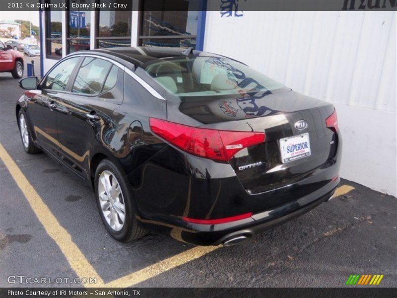 Ebony Black / Gray 2012 Kia Optima LX