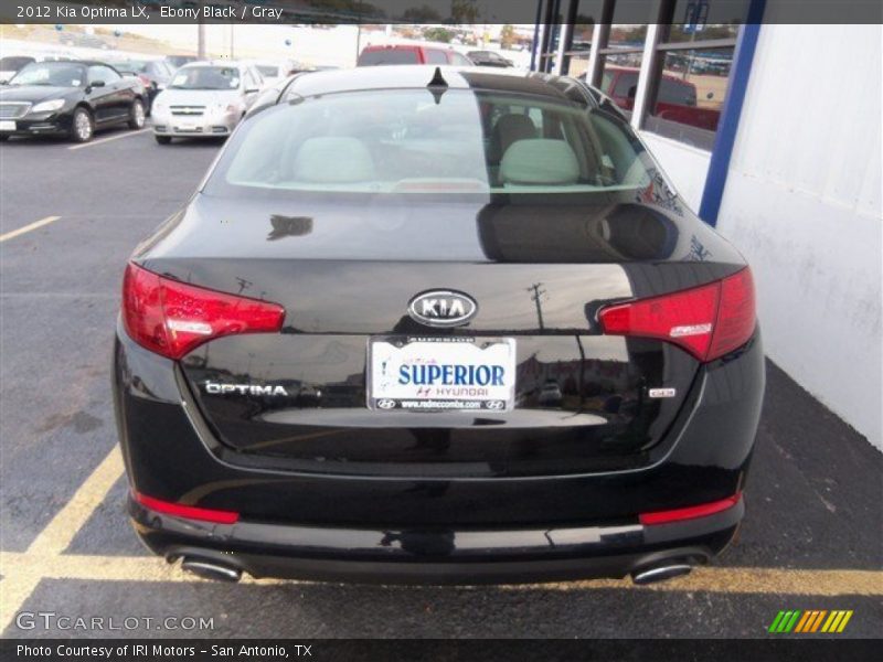 Ebony Black / Gray 2012 Kia Optima LX